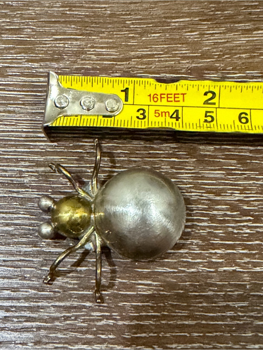 Vintage taxco Mexico 925 sterling silver spider brooch two tone - Picture 3 of 7